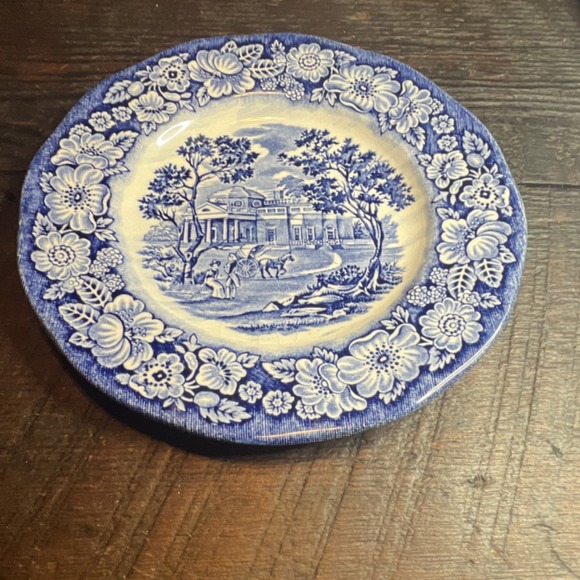 Staffordshire Other - Staffordshire Liberty Blue Monticello  Bread & Butter  Plate England